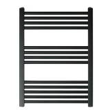 JTP Vos Matt Black 800mm x 600mm Heated Towel Radiator Cut Out